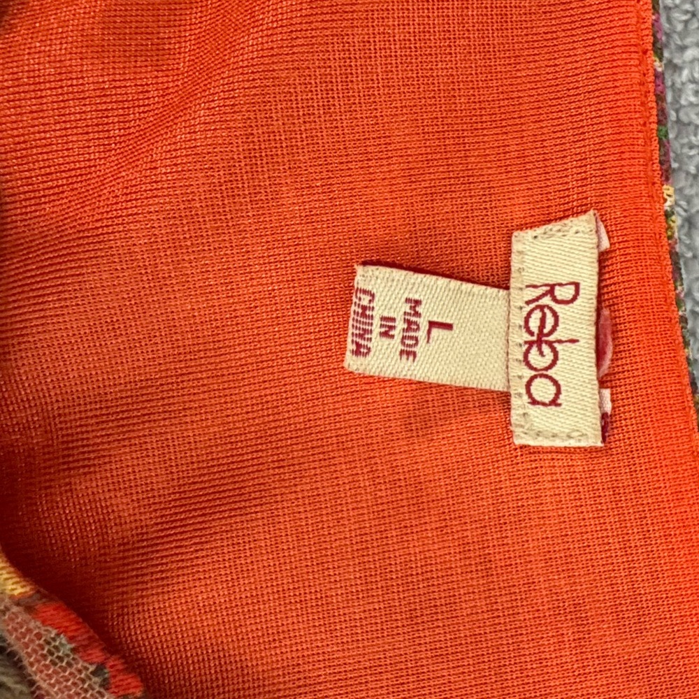 Reba Vibrant Orange and Purple Maxi Dress - Picture 4 of 5